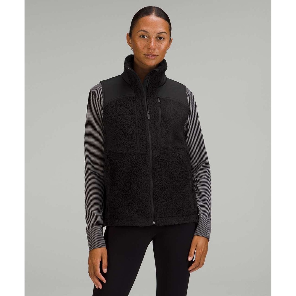 Lululemon Textured Fleece Full-Zip Vest Black Women